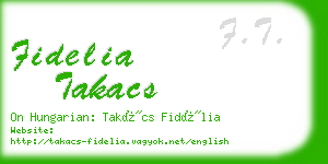 fidelia takacs business card